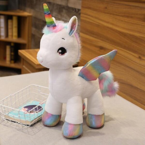 15" - 31" Grande peluche licorne arc-en-ciel kawaii