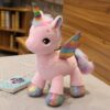15" - 31" Grande peluche licorne arc-en-ciel kawaii