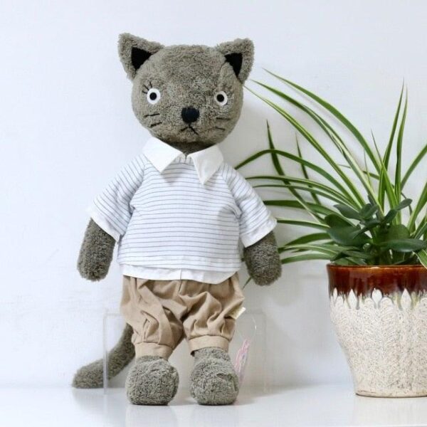 Peluche Doudou Chat Chemise