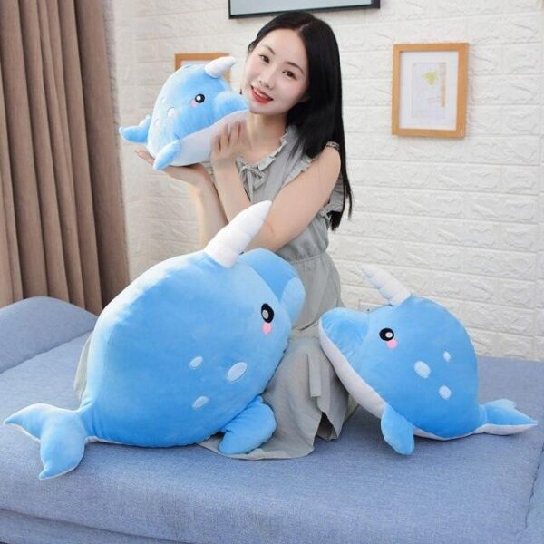 Narval géant et ses amis, animaux de mer en peluche