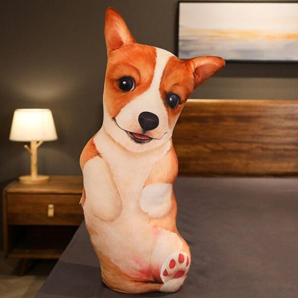 Peluche 3D chien Corgi