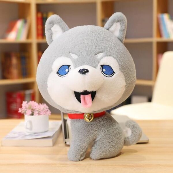 Poupée Peluche Chien Husky 25/35cm Kawaii