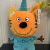12.9" Poupée peluche russe de haute qualité avec trois chats heureux