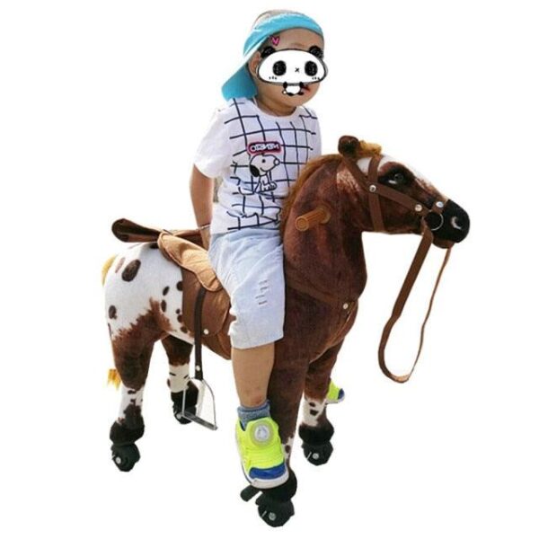 Fancytrader - Cheval géant de 31'' en peluche de simulation