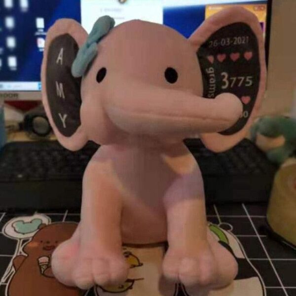 Peluche éléphant endormi de 9" pour la chambre de bébé