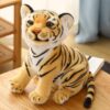 Adorable Animal en Peluche Tigre Blanc et Jaune