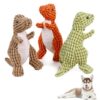 Jouet Dinosaur Shape Interactive Chew Bite Catch Squeaker Toys