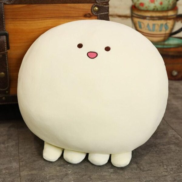 Jouet peluche pieuvre kawaii, animal doux rond en peluche pieuvre de dessin animé