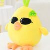 Poupée peluche poulet jaune Kawaii