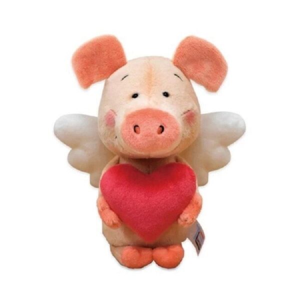 product-image-1807443194_0f35093d-2618-48ec-a5cc-bf249af185ab.jpg Petit Cochon Welby Angel Love Heart, Poupée Peluche Animal Jouet Rembourré