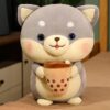 Animal rembourré en forme de tasse de thé au lait
