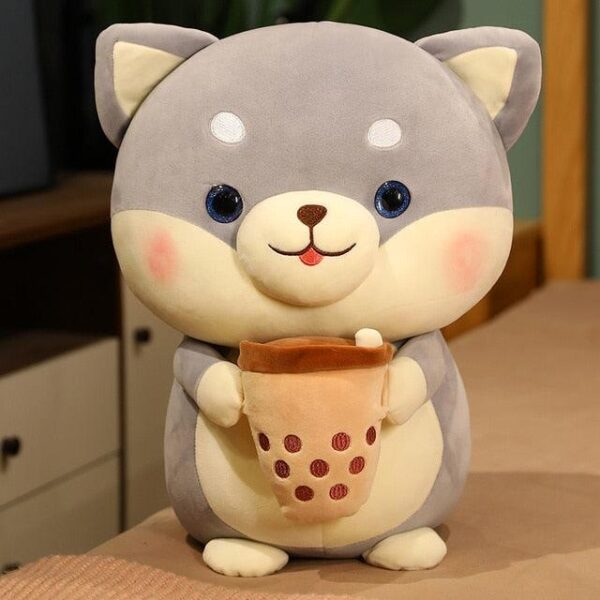 Animal rembourré en forme de tasse de thé au lait