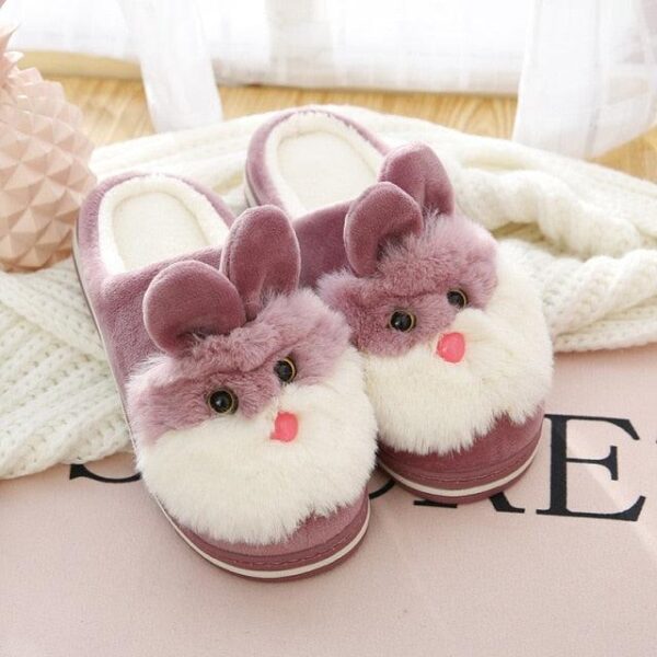 Chaussons d'intérieur mignons en forme de lapin