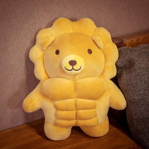 Peluches Ours Musclé, Lion et Cochon