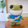 Peluche grenouille verte Kawaii