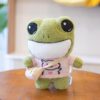 Peluche grenouille verte Kawaii