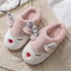 Chaussons en peluche en forme de renne