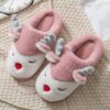 Chaussons en peluche en forme de renne
