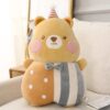 Animaux en peluche avec oreiller de dessins animés