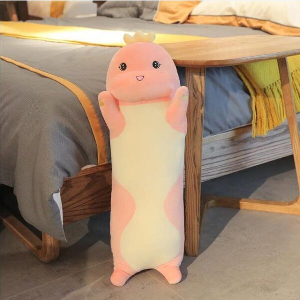 Oreiller long dinosaure en peluche