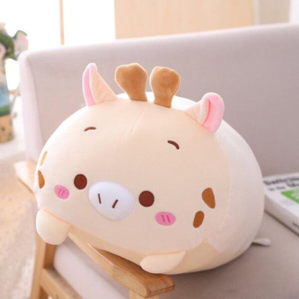 Oreiller créatif en forme de dessin animé pour animaux en peluche