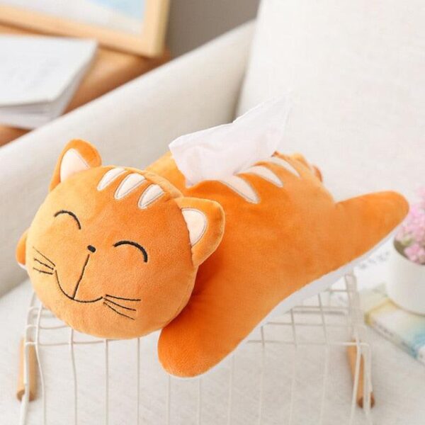 Housse de boîte à mouchoirs en forme de chaton