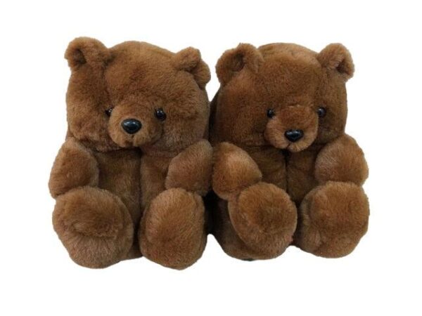 Chaussons en peluche ourson