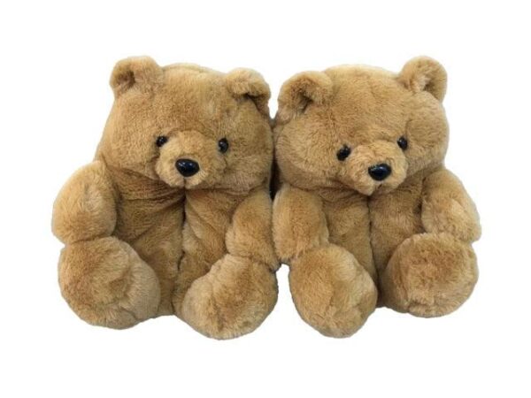 Chaussons en peluche ourson