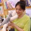 Oreiller en peluche Husky Sibérien