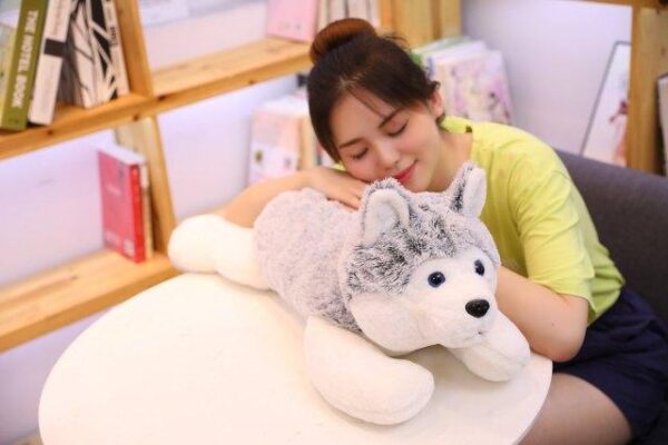 Oreiller en peluche Husky Sibérien
