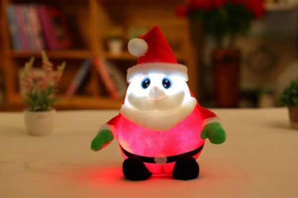 Peluche de Noël Père Noël lumineux