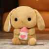 Animaux en peluche Lapin à longues oreilles - Posture assise