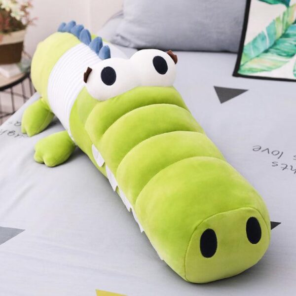 Oreiller en peluche Crocodile à gros yeux