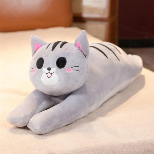Animaux en peluche chat couché Kawaii