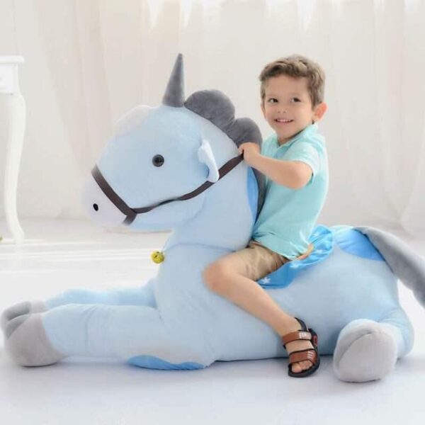 Peluche Licorne géante rose/bleue 50/70CM