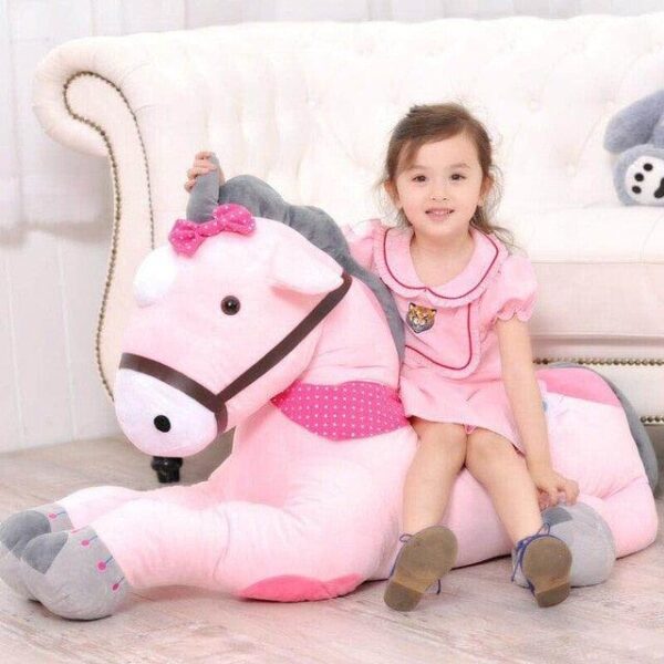 Peluche Licorne géante rose/bleue 50/70CM