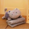 Oreiller en peluche pour chat avec couverture