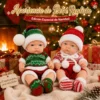 Poupée Deux modèles au choix, avec tenue de Noël en tricot