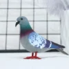Oiseaux artificiels – Figurines de pigeons gris