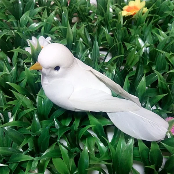 Oiseaux artificiels – Figurines de pigeons gris
