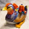 Peluche canard mandarin réaliste