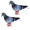 Oiseaux artificiels – Figurines de pigeons gris