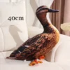 Peluches réalistes (poule, canard, dinosaure, chien, chat, âne)