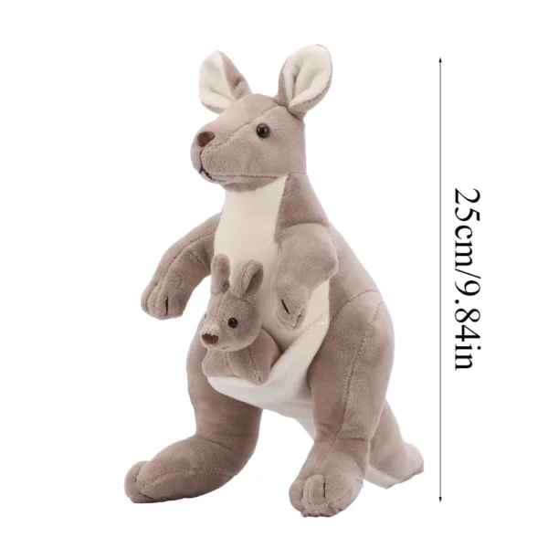 Peluche kangourou : maman kangourou et son bébé