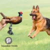 Jouet en peluche réaliste en forme de faisan avec sifflet