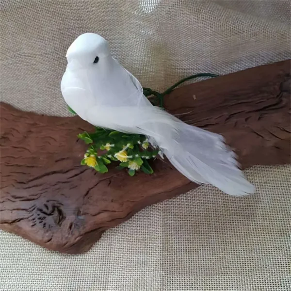 Oiseaux artificiels – Figurines de pigeons gris