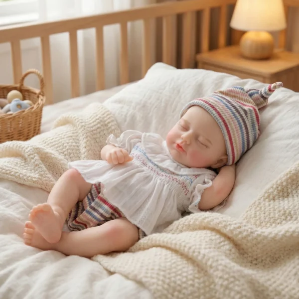 Poupée « reborn » en silicone plein, Bébé réaliste