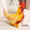 Peluches réalistes (poule, canard, dinosaure, chien, chat, âne)