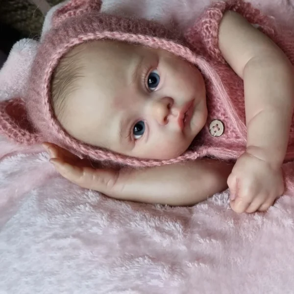 NPK 18inch Reborn Baby Doll Meadow full Body 100% handmade 3D Skin with Visbile Veins Collectible Art Doll Christmas Gift