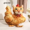Peluches réalistes (poule, canard, dinosaure, chien, chat, âne)